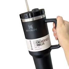 Black Stanley Quencher 40oz Stainless Steel Vacuum Insulated Tumbler with Handle & Straw