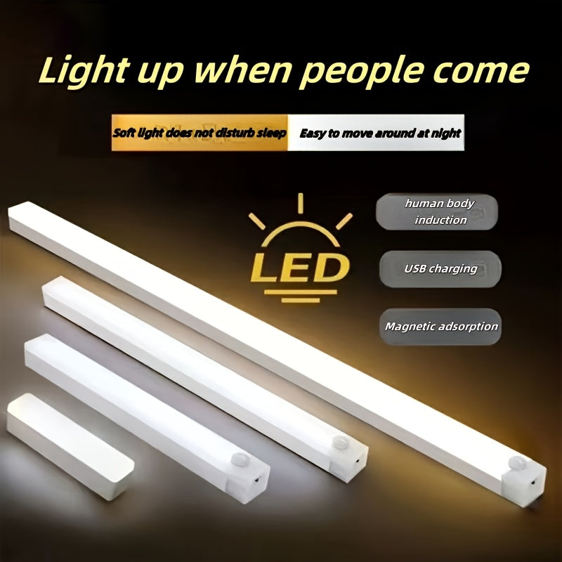 Office Light, Motion Sensor Light, Cabinet Wardrobe Light, Wireless LED Night Light, Stair Backlight, Rechargeable, Suitable for Room, Kitchen, Closet, Stairs, Bathroom and Hallway - Wall Mount, Desktop, Ceiling, Pole Mount, Touch Switch, Indoor Use
