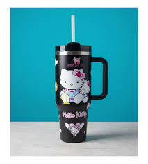 Big Cat Black Stanley Quencher Tumbler 40oz – Premium Insulated Travel Mug with Handle & Straw
