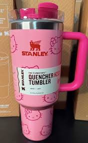 KT Pink Stanley x Hello Kitty Quencher H2.0 FlowState Tumbler – Limited Edition Insulated Travel Mug with Handle & Straw