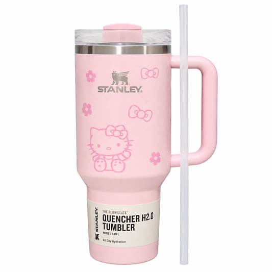 Stanley x Hello Kitty Color PowderQuencher H2.0 FlowState Tumbler with Handle & Straw – 40oz