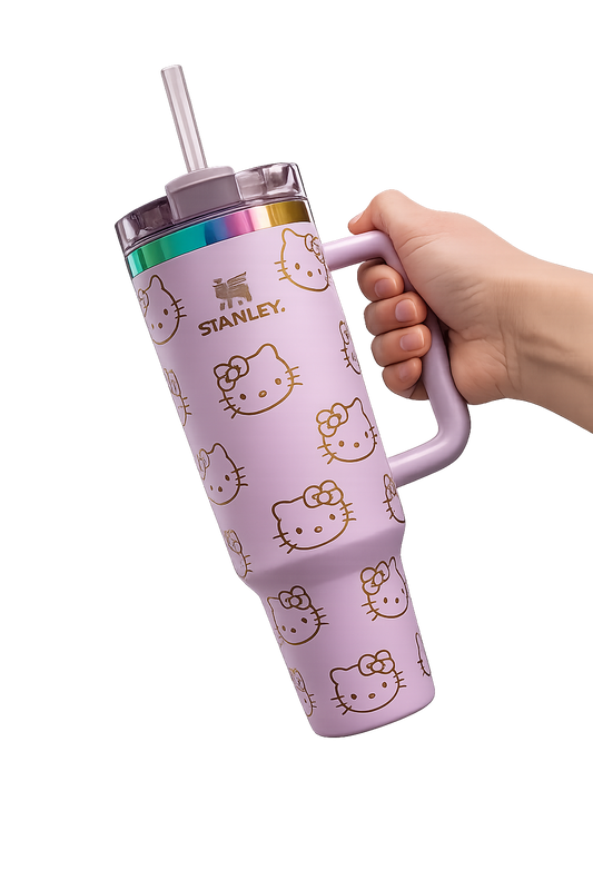 Stanley x Hello Kitty Quencher H2.0 FlowState Tumbler – Lavender Purple Limited Edition Insulated Travel Mug with Handle & Straw