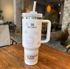 White Hello Kitty Stanley Quencher H2.0 Tumbler – 40oz Insulated Travel Mug